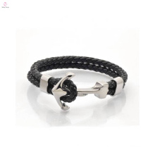 2017 Newest Fashion Design Anchor Leather Bracelet